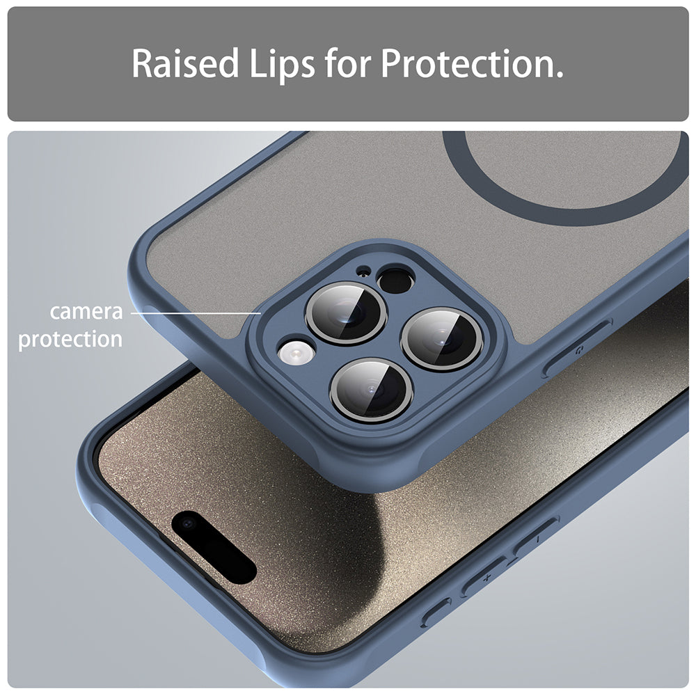 MagSafe futrola za Apple iPhone 15 Pro Max, Techsuit, HaloFrost II, Tamnoplava