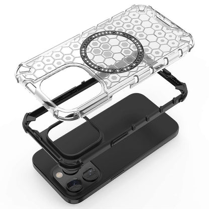 MagSafe futrola za Apple iPhone 15 Pro Max, Techsuit, HoneyComb Shield, Crna