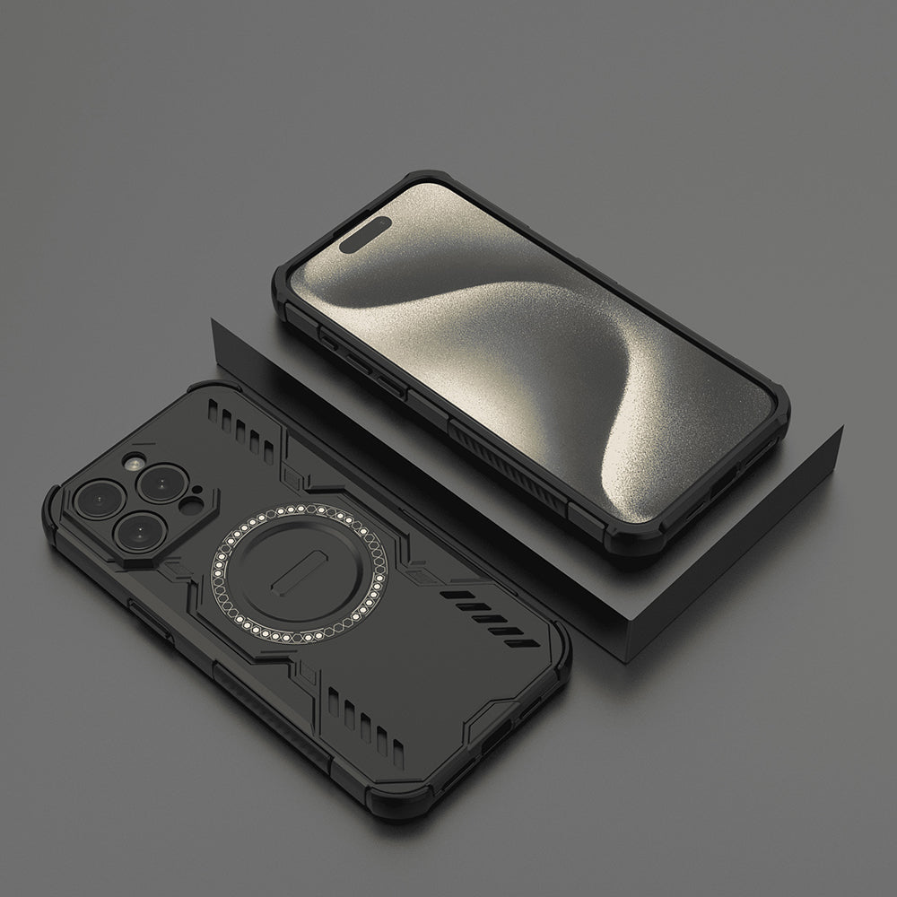 MagSafe futrola za Apple iPhone 15 Pro, Techsuit, ArmorMag, Crna