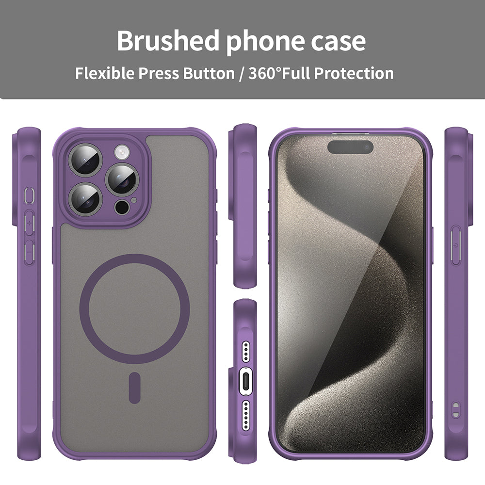 MagSafe futrola za Apple iPhone 15 Pro, Techsuit, HaloFrost II, Ljubičasta