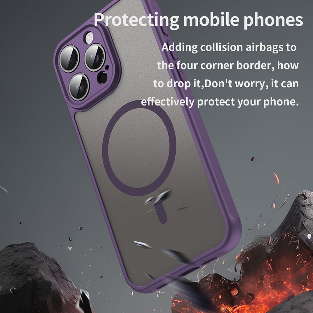 MagSafe futrola za Apple iPhone 15 Pro, Techsuit, HaloFrost II, Ljubičasta