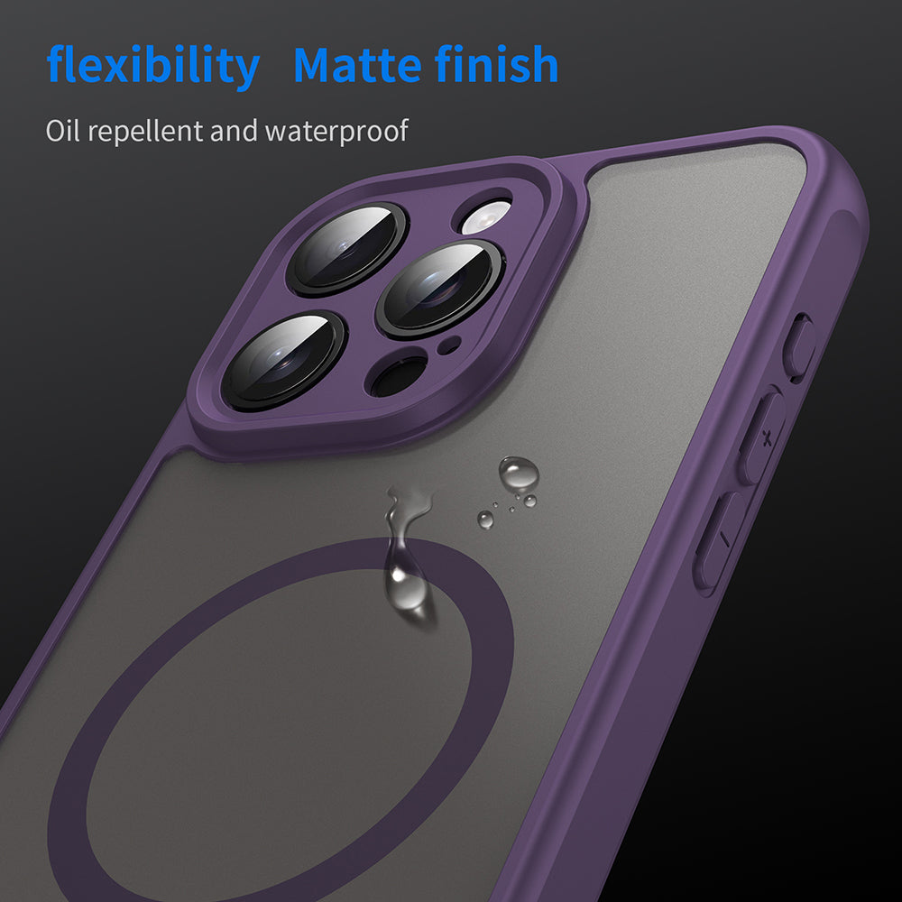 MagSafe futrola za Apple iPhone 15 Pro, Techsuit, HaloFrost II, Ljubičasta