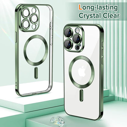MagSafe maska za Apple iPhone 15 Pro, Techsuit, Luxury Crystal, Tamno Zelena