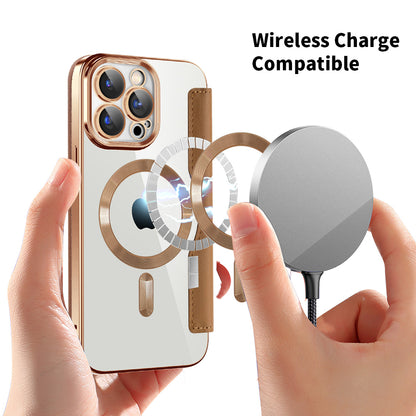 MagSafe futrola za Apple iPhone 15 Pro, Techsuit, SmartMag Book, Smeđa