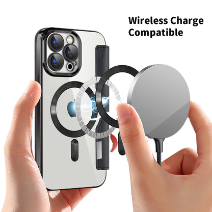 MagSafe futrola za Apple iPhone 15 Pro, Techsuit, SmartMag Book, Crna