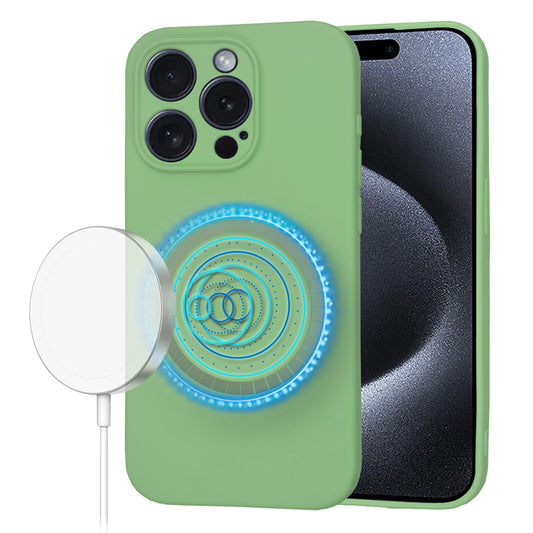 MagSafe maska za Apple iPhone 15 Pro, Techsuit, SoftFlex, Svijetlo Zelena