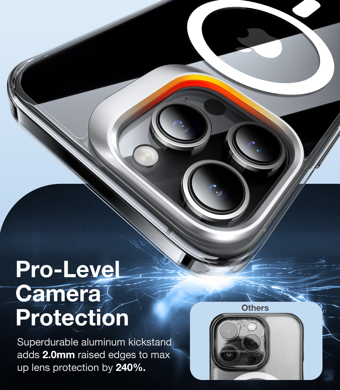 MagSafe futrola za Apple iPhone 15 Pro, Torras, Lstand, Prozirna