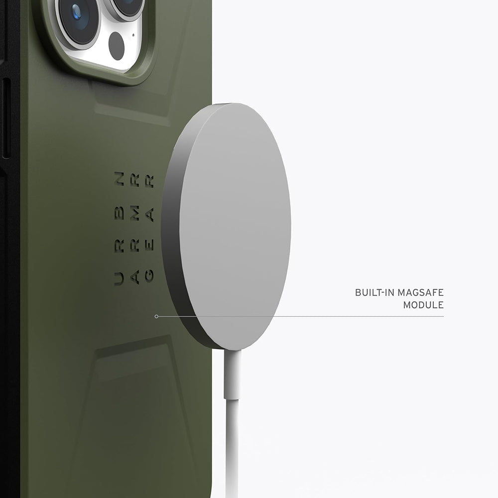 MagSafe maska za Apple iPhone 15 Pro, Urban Armor Gear, Civilian, Zelena