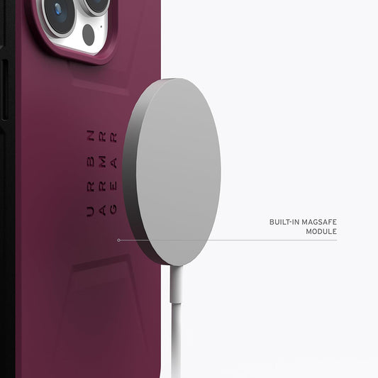 MagSafe futrola za Apple iPhone 15 Pro, Urban Armor Gear, Civilian, Bordo