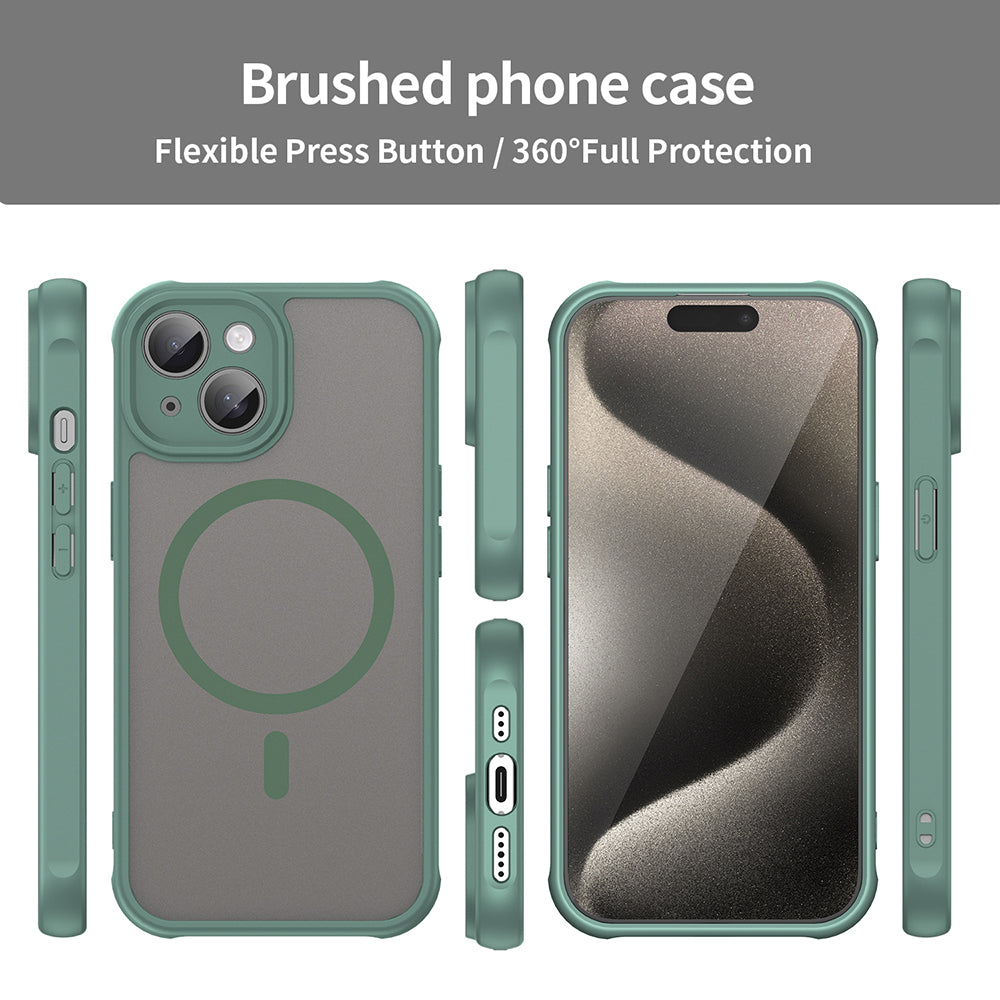 MagSafe futrola za Apple iPhone 15, Techsuit, HaloFrost II, Zelena