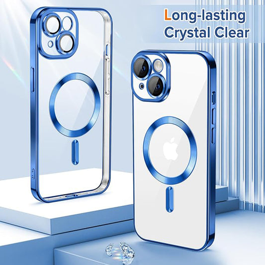 MagSafe futrola za Apple iPhone 15, Techsuit, Luxury Crystal, Tamno Plava