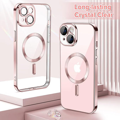MagSafe futrola za Apple iPhone 15, Techsuit, Luxury Crystal, Roza