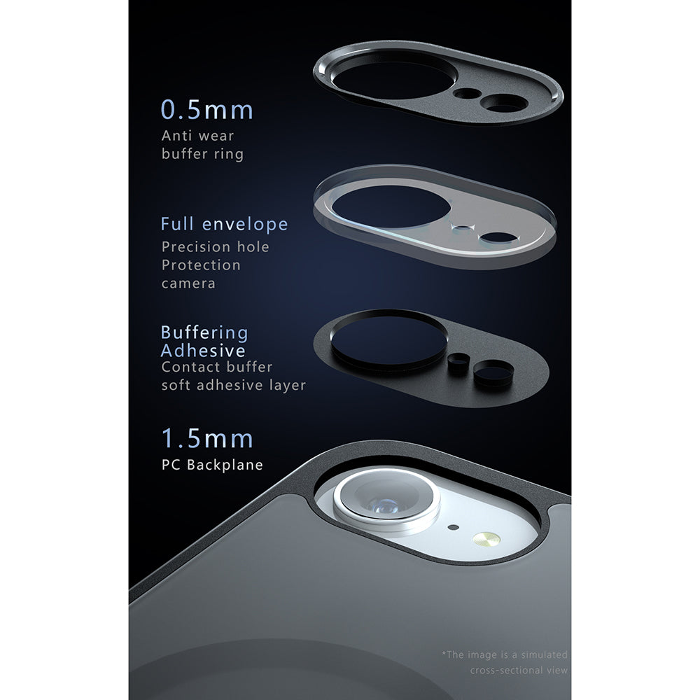 MagSafe futrola za Apple iPhone 15, Techsuit, PureFrost, Crna Satenska