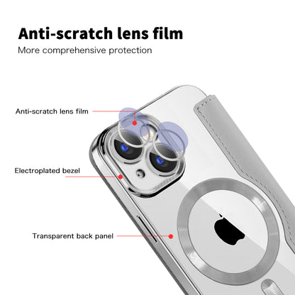 MagSafe futrola za Apple iPhone 15, Techsuit, SmartMag Book, Siva