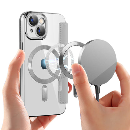 MagSafe futrola za Apple iPhone 15, Techsuit, SmartMag Book, Siva