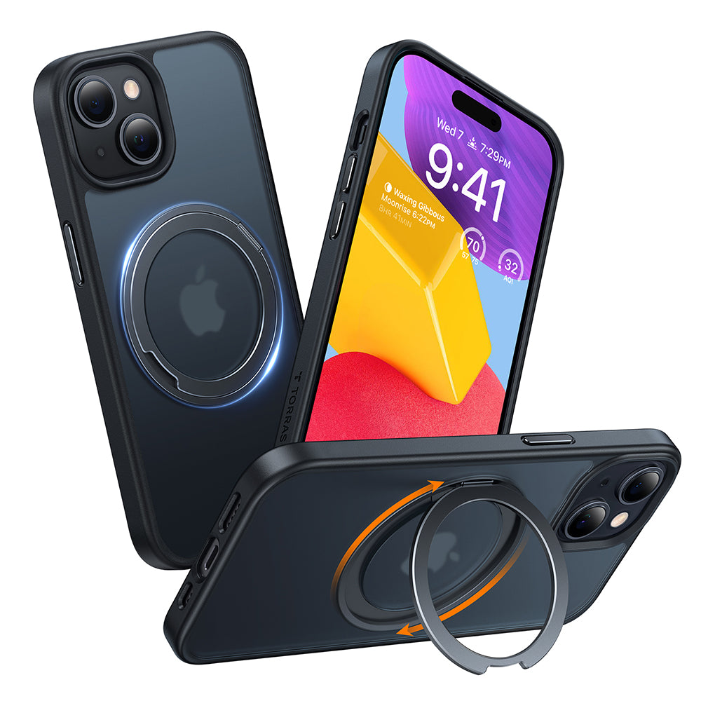 MagSafe futrola za Apple iPhone 15, Torras, Ostand Pro, Crna