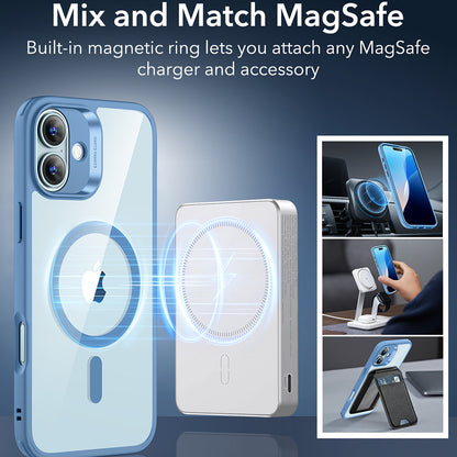 Futrola MagSafe za Apple iPhone 16, ESR, Classic Hybrid, Prozirno Plava