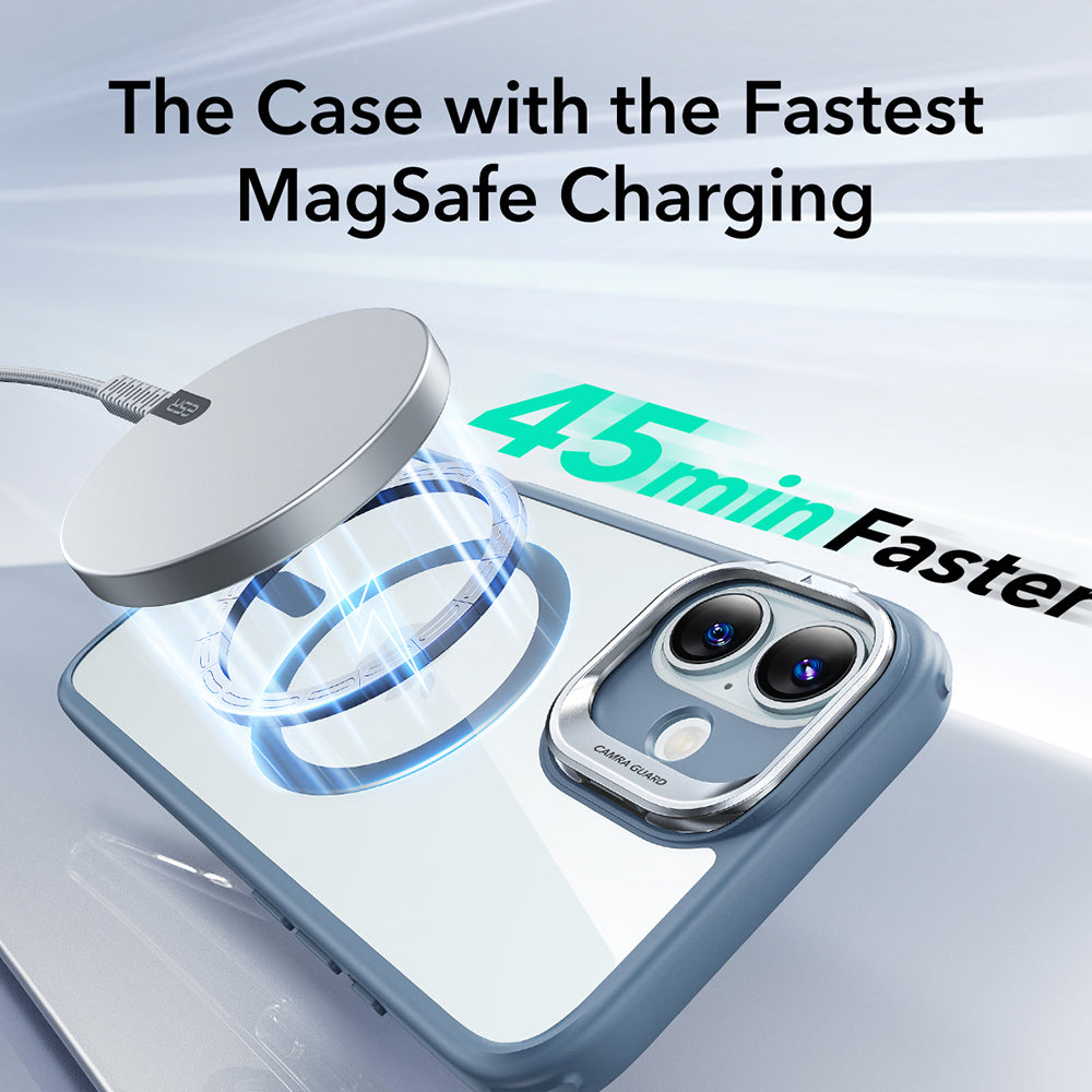 Futrola MagSafe za Apple iPhone 16, ESR, Classic Hybrid Kickstand, Prozirno Plava