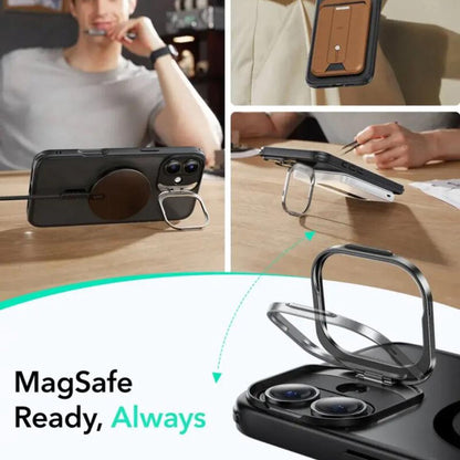 Husa MagSafe za Apple iPhone 16, ESR, Classic Hybrid Kickstand Slide, Satin Crna