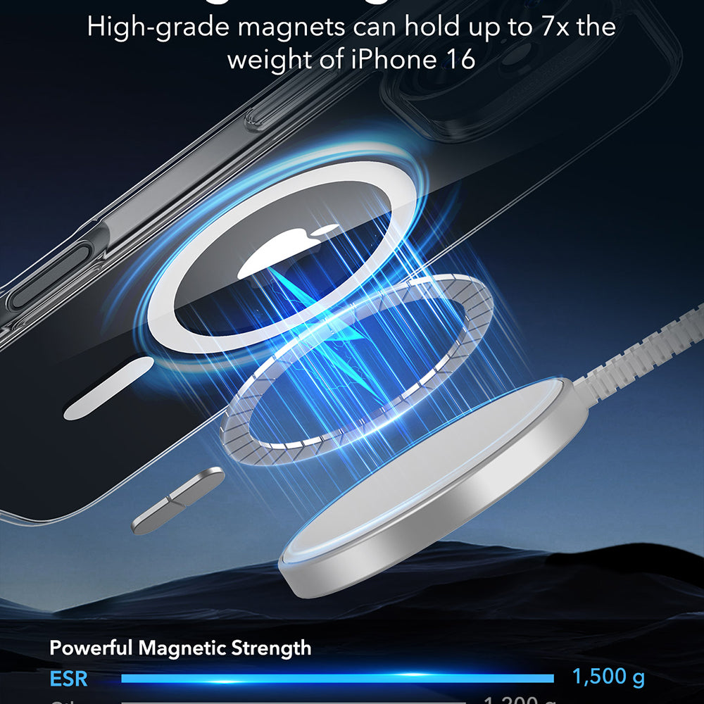 Futrola MagSafe za Apple iPhone 16, ESR, Classic Hybrid, Prozirna