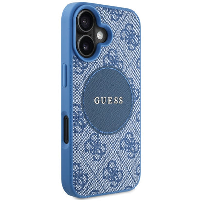 MagSafe futrola za Apple iPhone 16, Guess, 4G Circle Classic Logo, Plava