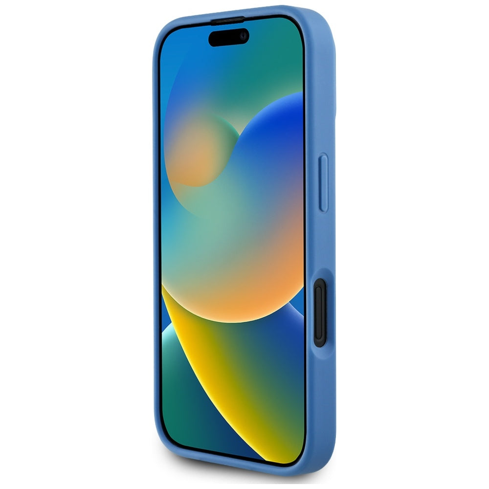 MagSafe futrola za Apple iPhone 16, Guess, 4G Circle Classic Logo, Plava