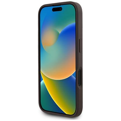 MagSafe futrola za Apple iPhone 16, Guess, 4G Circle Classic Logo, smeđa