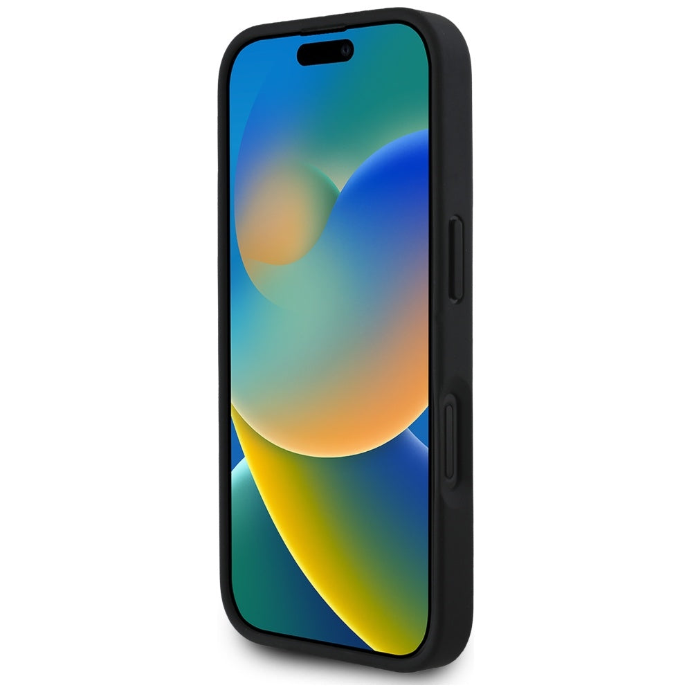 MagSafe futrola za Apple iPhone 16, Guess, 4G Circle Classic Logo, Crna