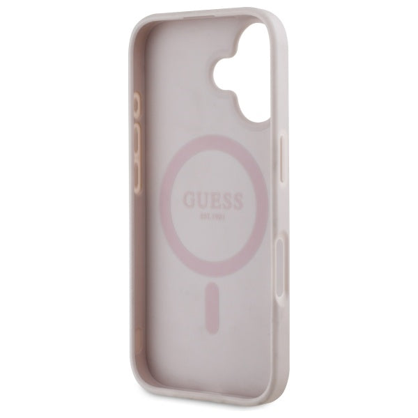 MagSafe futrola za Apple iPhone 16, Guess, 4G Flowers Print, Roza