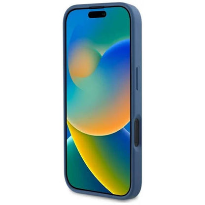 MagSafe futrola za Apple iPhone 16, Guess, 4G Printed Stripes, Plava