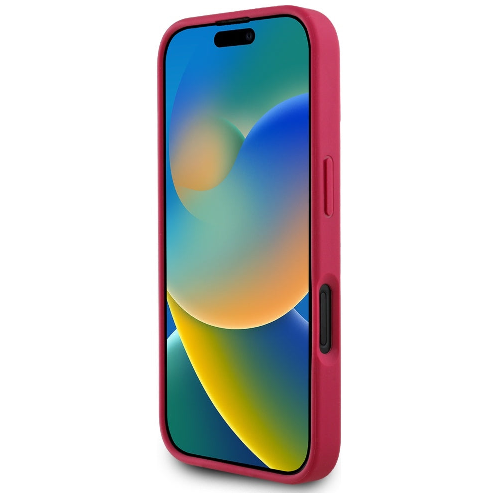 Futrola MagSafe za Apple iPhone 16, Guess, Grained Flowers, Fuksija