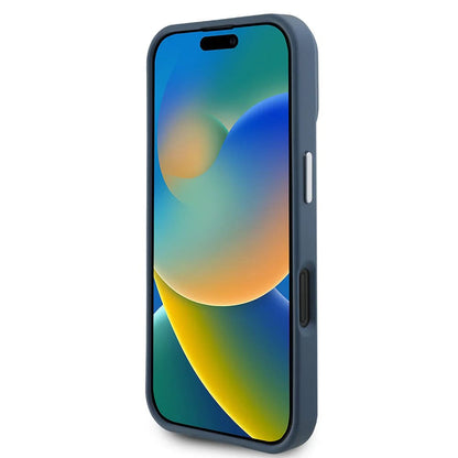 MagSafe futrola za Apple iPhone 16, Guess, Grained Triangle Logo, Crna