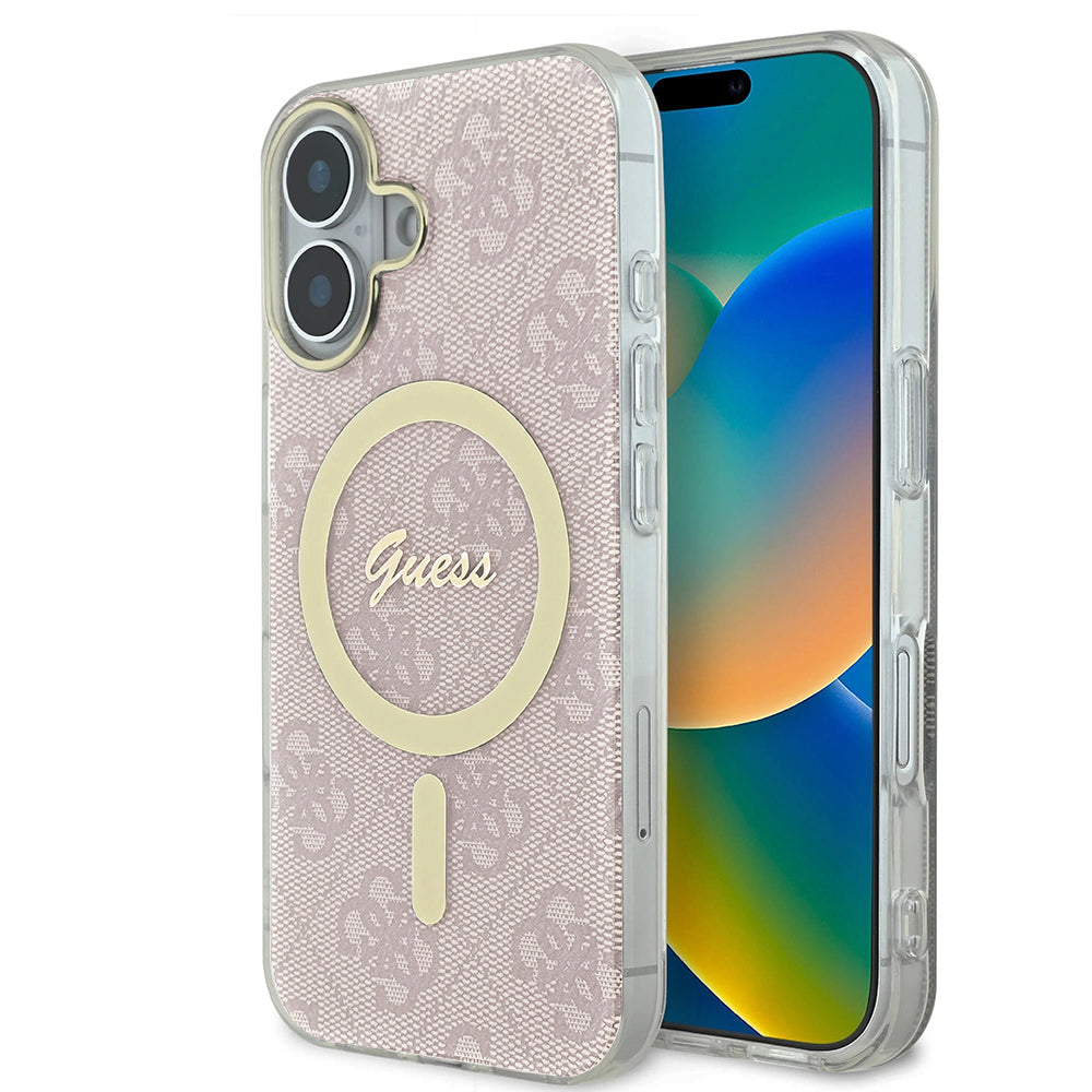 MagSafe futrola za Apple iPhone 16, Guess, IML 4G, Roza