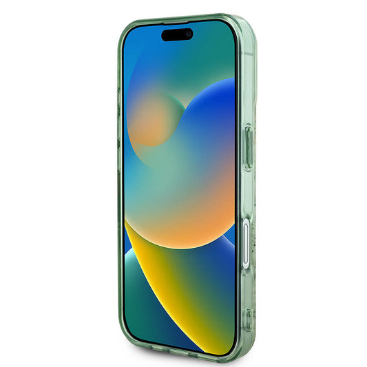 MagSafe futrola za Apple iPhone 16, Guess, IML Flower & Tonal Circle, Zelena