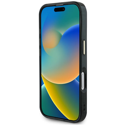 MagSafe futrola za Apple iPhone 16, Guess, IML Glitter 4G Circle Triangle, Crna