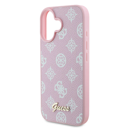 MagSafe futrola za Apple iPhone 16, Guess, Peony Script, Roza