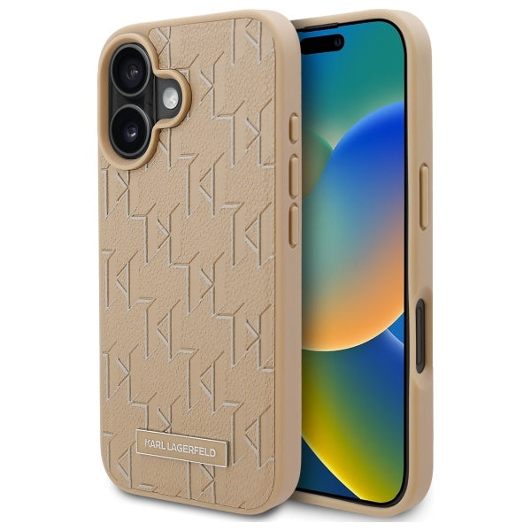 MagSafe futrola za Apple iPhone 16, Karl Lagerfeld, Hot Stamp, Bež