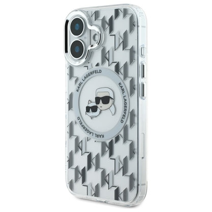 MagSafe futrola za Apple iPhone 16, Karl Lagerfeld, IML Monogram Karl & Choupette's Heads, Prozirna