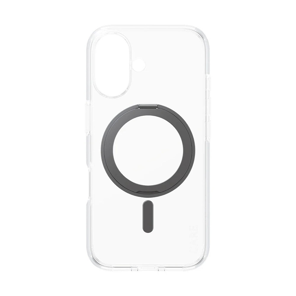 Futrola MagSafe za Apple iPhone 16, PanzerGlass, Care Feature Kickstand, Crna Prozirna