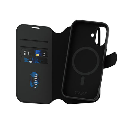 Futrola MagSafe za Apple iPhone 16, PanzerGlass, Care Feature Tango Two-in-One, Crna
