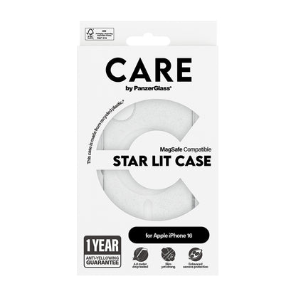 Futrola MagSafe za Apple iPhone 16, PanzerGlass, Care Urban Combat Star Lit, Bijela Prozirna