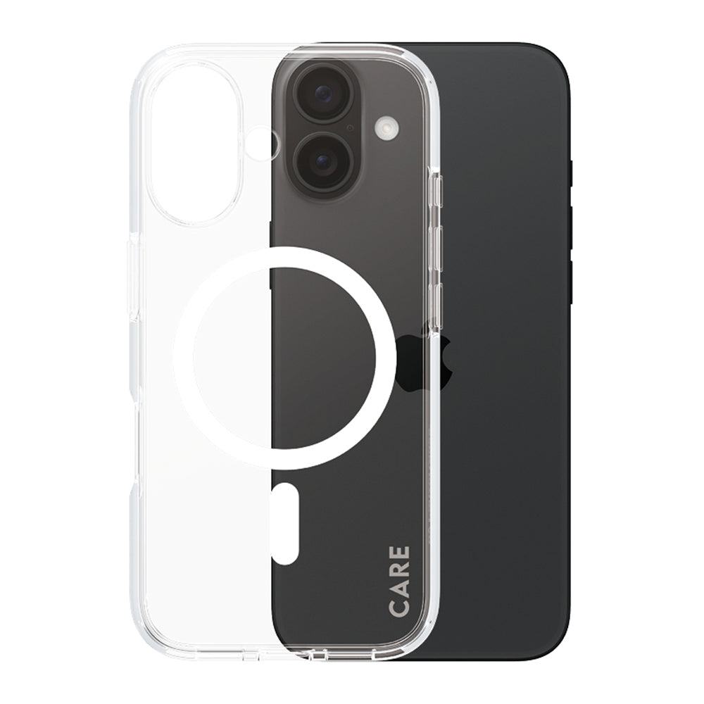 MagSafe futrola za Apple iPhone 16, PanzerGlass, Care Urban Combat, Bijela Prozirnost