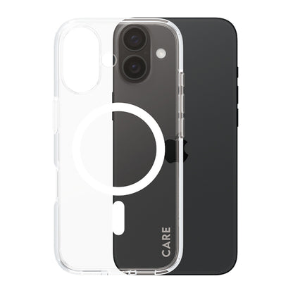 MagSafe futrola za Apple iPhone 16, PanzerGlass, Care Urban Combat, Bijela Prozirnost