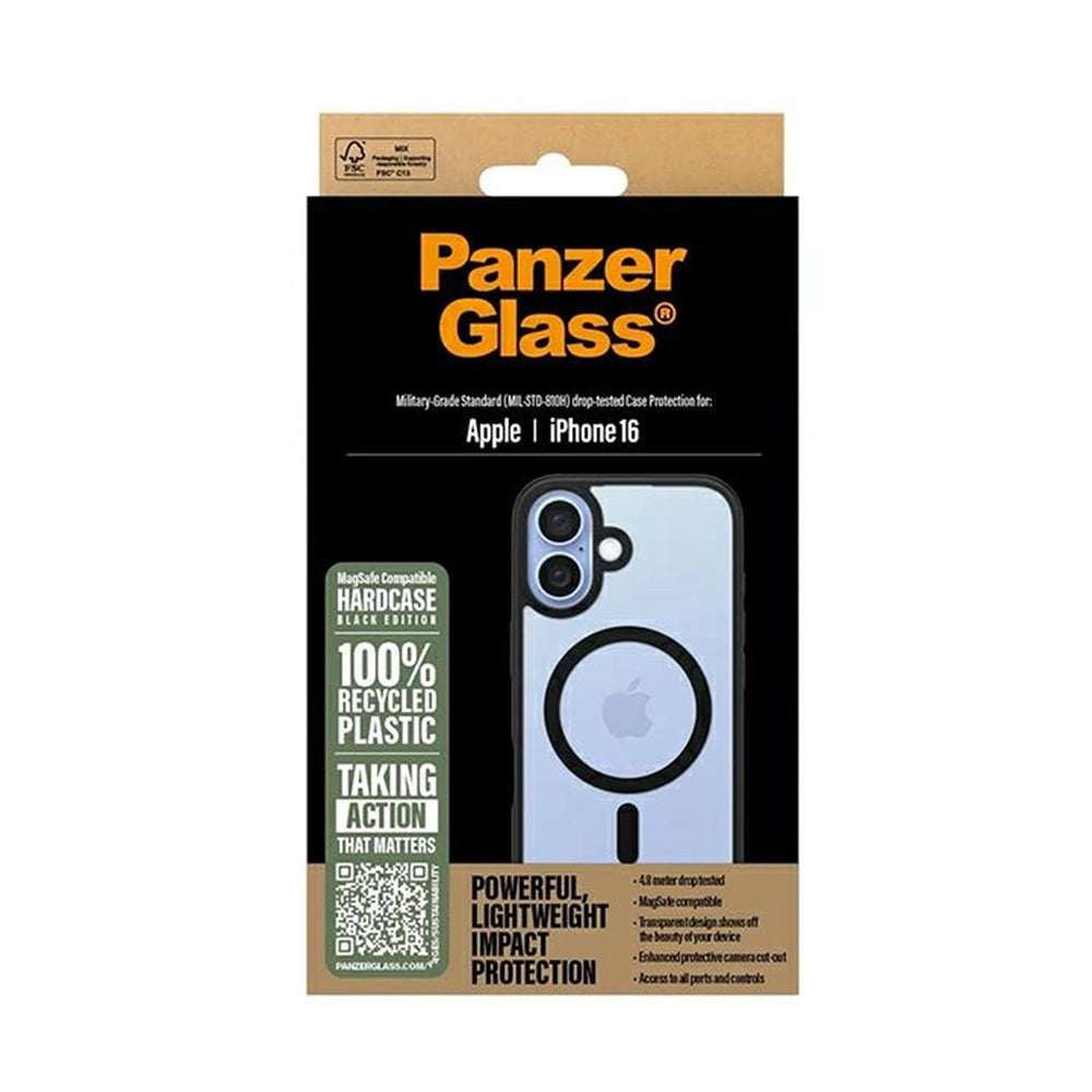 MagSafe futrola za Apple iPhone 16, PanzerGlass, Frame, Crna prozirnost