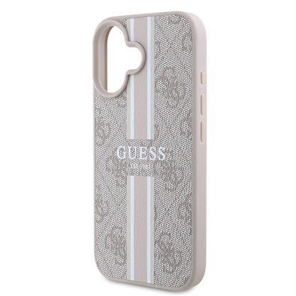 MagSafe futrola za Apple iPhone 16 Plus, Guess, 4G Printed Stripes, Roza