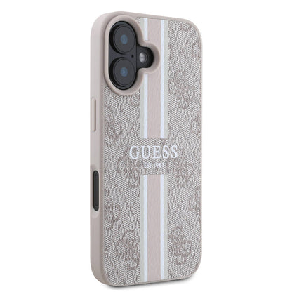 MagSafe futrola za Apple iPhone 16 Plus, Guess, 4G Printed Stripes, Roza