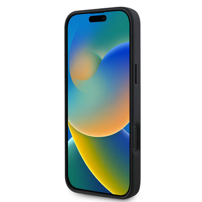 MagSafe futrola za Apple iPhone 16 Plus, Guess, Grained Gold Ring, Crna