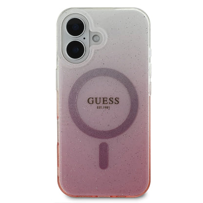 MagSafe futrola za Apple iPhone 16 Plus, Guess, IML Glitter Gradient, Roza