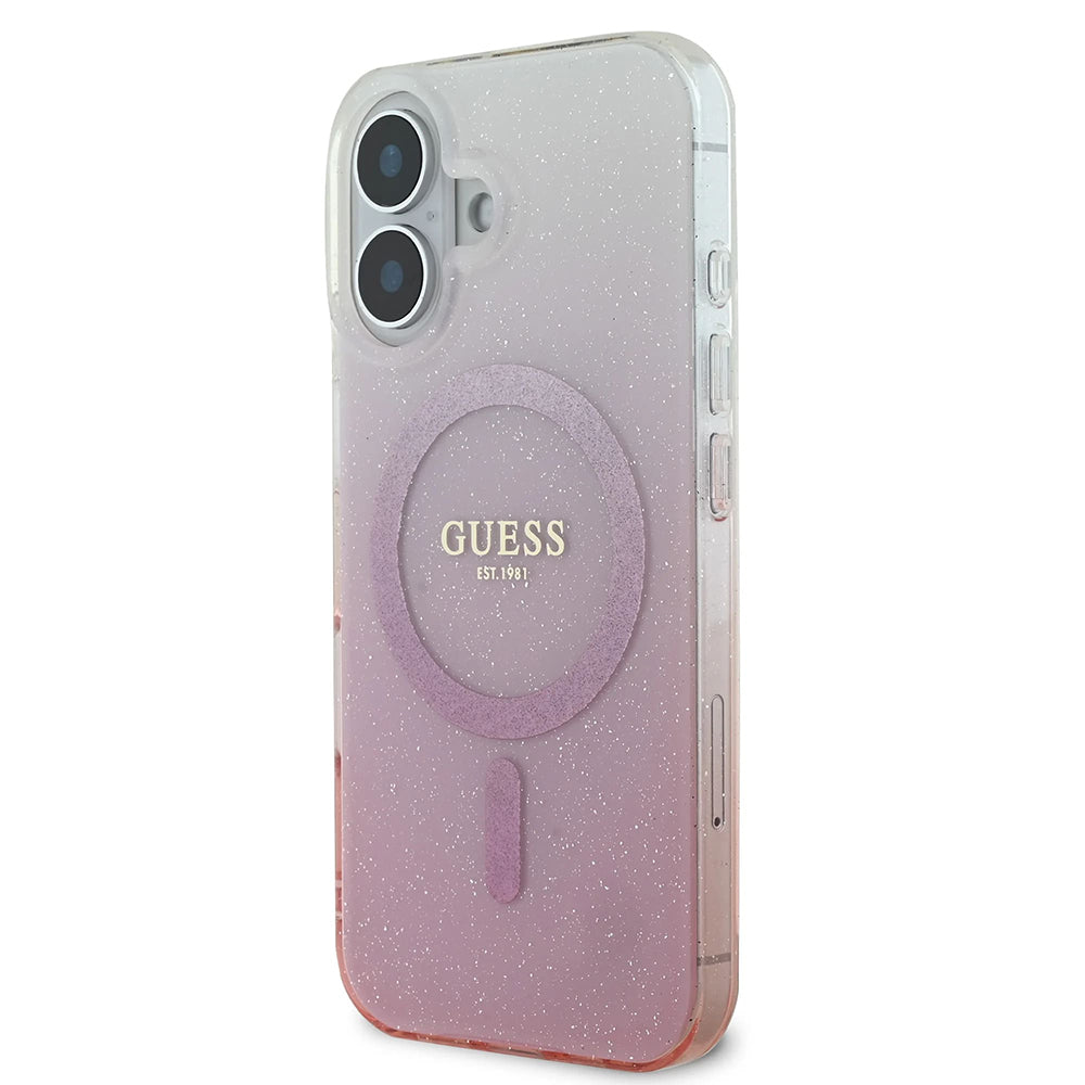MagSafe futrola za Apple iPhone 16 Plus, Guess, IML Glitter Gradient, Roza