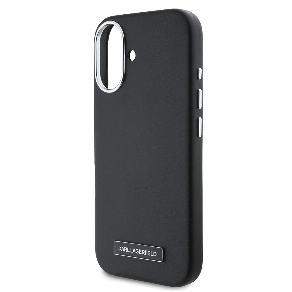 MagSafe futrola za Apple iPhone 16 Plus, Karl Lagerfeld, FW Metal Plate, Crna